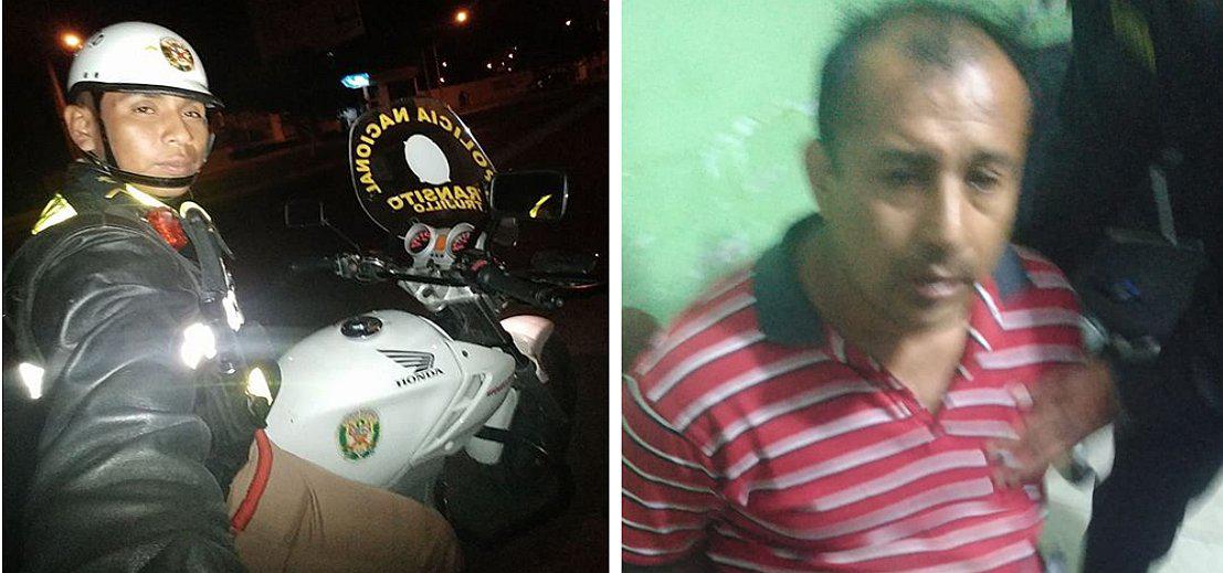 Policía ayuda a mujer que sufrió accidente y muere tras ser atropellado por un borracho