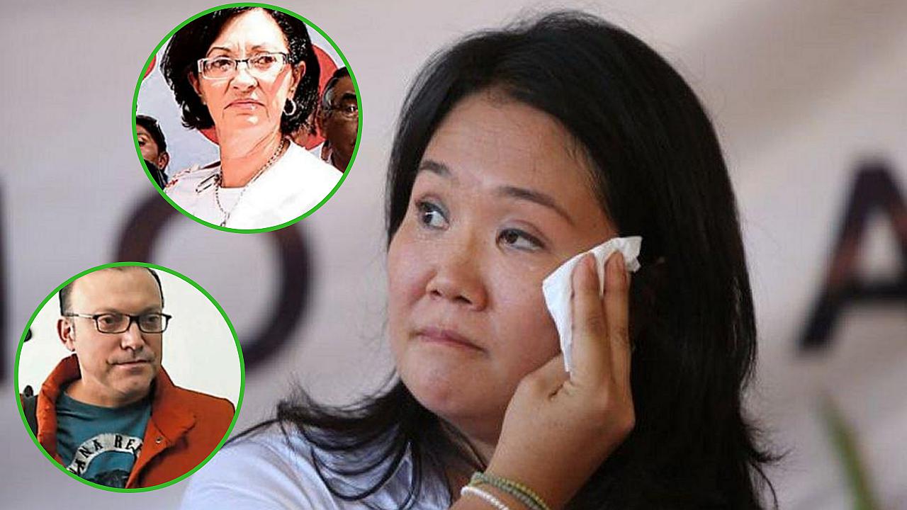 Asesores de Keiko Fujimori, Pier Figari y Ana Herz fueron detenidos en plena marcha