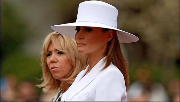 Esposa de Donald Trump sorprende con vestido blanco