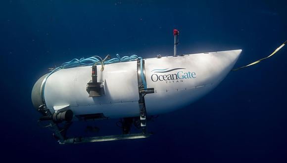 Fotografía facilitada por Ocean Gate que muestra el exterior de un turístico submarino, con capacidad para cinco personas, operador por la citada compañía.  (EFE/Ocean Gate)