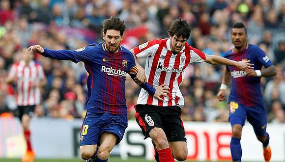 ​Barcelona vence 2-0 al Athletic con gol de Messi y es “casi” campeón