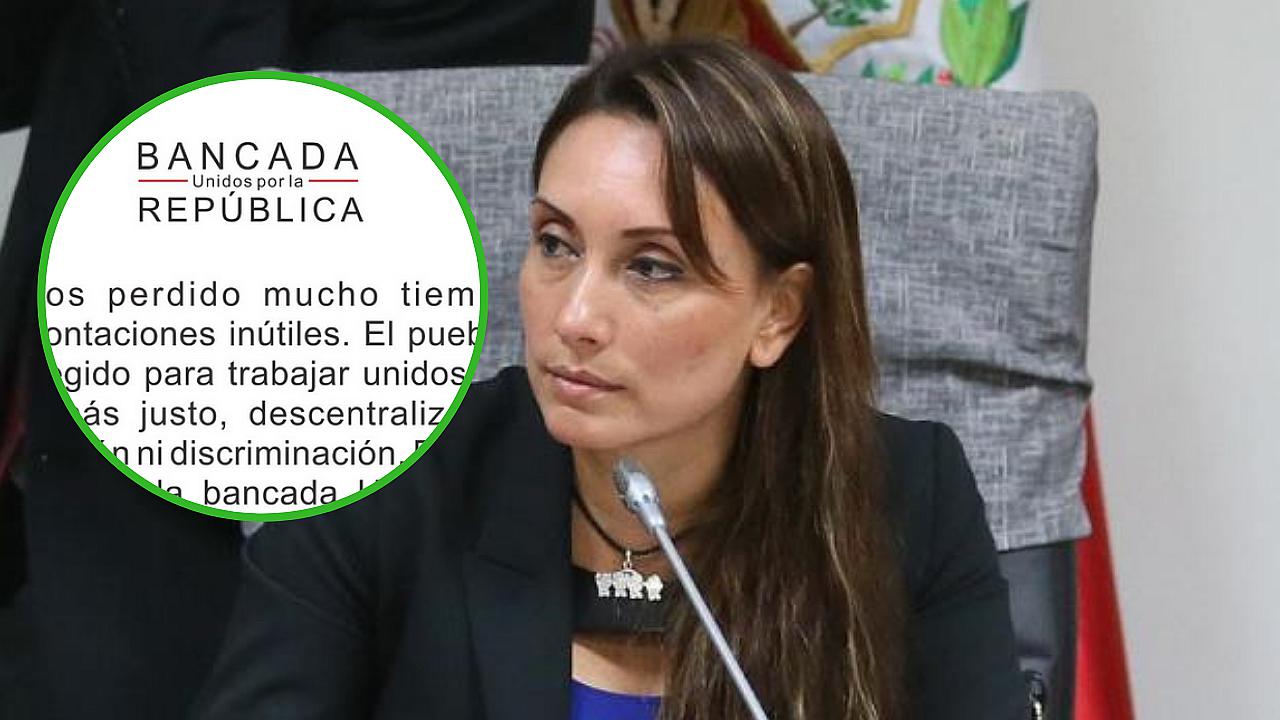 Congresista Patricia Donayre crea nueva bancada llamada “Unidos por la República”