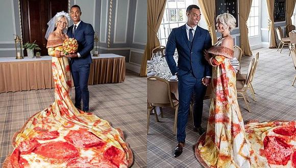 Pizzería ofrece boda gratis a quien se case con “vestido de pizza”