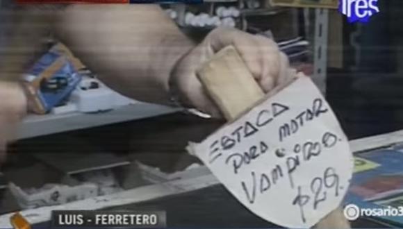Venden estacas para matar vampiros en Argentina [VIDEO]  