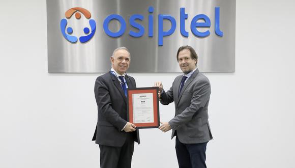 El Organismo Supervisor de Inversión Privada en Telecomunicaciones (OSIPTEL) obtuvo la certificación de la Norma ISO 37001 por su Sistema de Gestión Antisoborno (SGAS). Foto: Difusión.