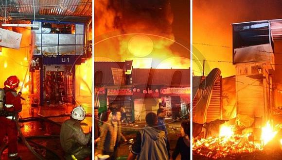 Incendio consume mercado 'Monumental' de Puente Piedra (FOTOS y VIDEOS)