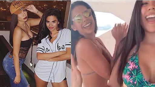 Stephanie Valenzuela y su hermana olvidan criticas y se muestran en lujoso yate 