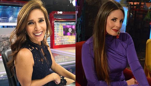Rebeca Escribens maquilla a Verónica Linares en el set de televisión