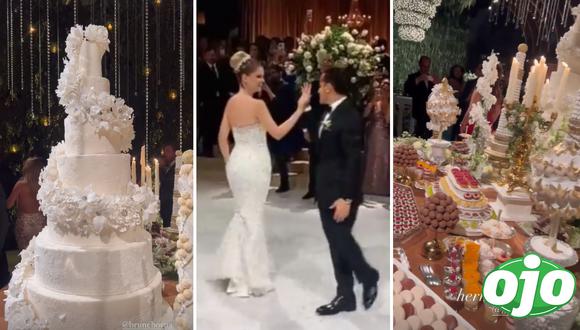 Brunella Horna y Richard Acuña sorprenden con lujos en su boda. Foto: Composición OJO