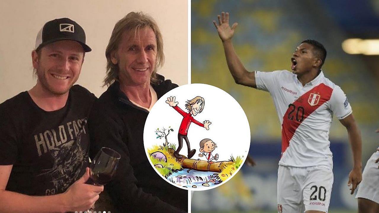 Hijo de Ricardo Gareca comparte emotiva caricatura de su padre con Edison Flores 