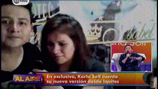 Karla Solf se muestra nerviosa y dice que Ronny García nunca la golpeó 