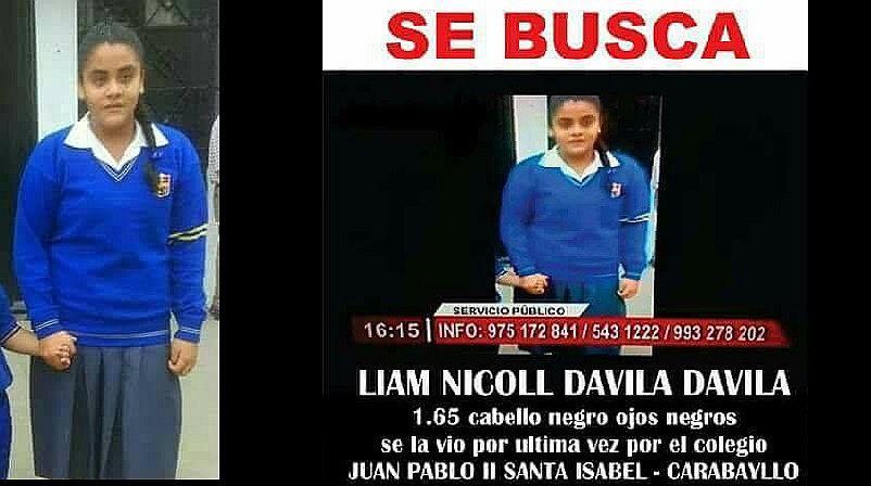 Se busca: menor desapareció cuando salía de su colegio