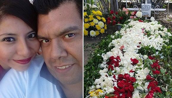 Terremoto en México se llevó a su esposa y llenó ataúd de flores por conmovedor motivo