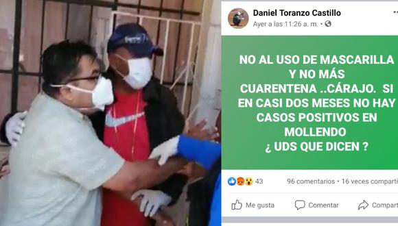 Arequipa: Detienen a comunicador social por incitar a vecinos que no usen mascarilla.