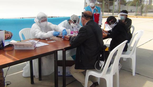 Lambayeque: realizan pruebas rápidas a trabajadores del municipio de Pueblo Nuevo (Foto difusión).