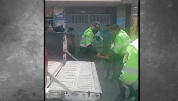 Policía en retiro fue baleado al enfrentarse a tres delincuentes en San Juan de Lurigancho. (Captura: América Noticias)