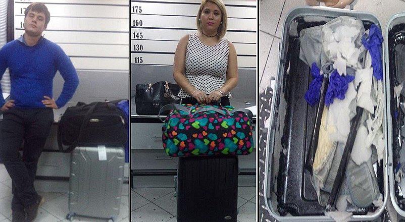 ​Detienen en aeropuerto a tres "burriers" con más de 10 kilos de droga