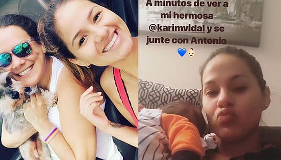 Katty García: su novia carga por primera vez al bebé de ambas (VIDEOS)