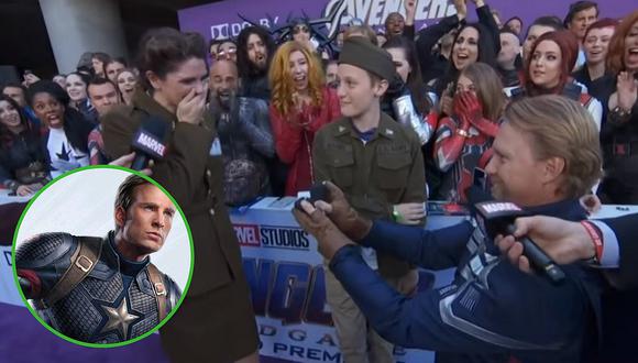 'Capitán América' propone matrimonio a su novia en pleno estreno de "Avengers: Endgame" (VIDEO)