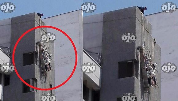 ​Miraflores: policías rescatan a pintores de edificio de ocho pisos