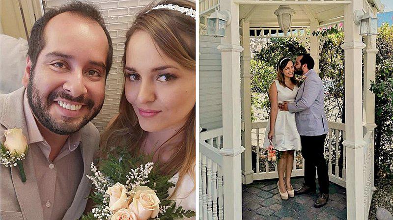 Junior Silva y Carla Tello hicieron locura de amor: Se casaron en Las Vegas (FOTOS)