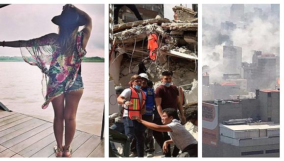 Terremoto en México: actriz se escapa de fuerte sismo porque estaba de turismo por Perú (FOTOS)