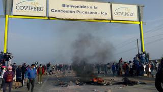 Trabajadores del agro dicen estar cansados de la explotación y bloquean Panamericana Sur