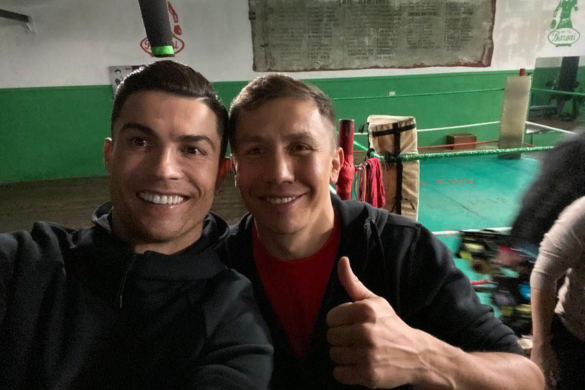 Cristiano Ronaldo y Gennady Golovkin han revolucionado las redes sociales con esta foto juntos en un cuadrilátero. (Foto: Instagram Cristiano Ronaldo)