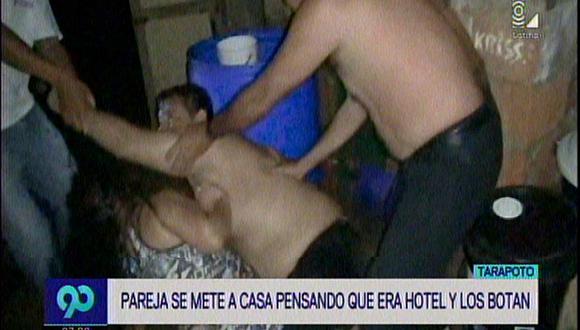Tarapoto: Pareja se mete a casa pensando que era hotel y los botan con agua helada  
