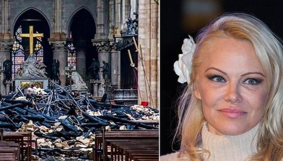 ​Pamela Anderson critica que recauden fondos para Notre Dame