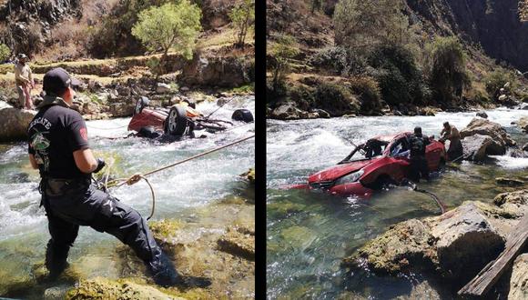 Vehículo se despista y cae al río Cañete dejando una persona muerta y otra desaparecida (Fernando Zavala)