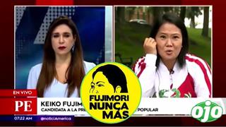 Keiko Fujimori responde cuando le preguntan sobre el colectivo “Fujimori nunca más” | VIDEO