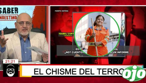 Beto Ortiz critica a Isabel Cortez. Foto: (Captura/Willax TV | redes sociales.