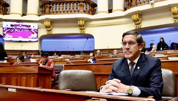 Jorge Chávez Cresta respondió a una moción de interpelación ante el pleno. (Foto: Congreso)