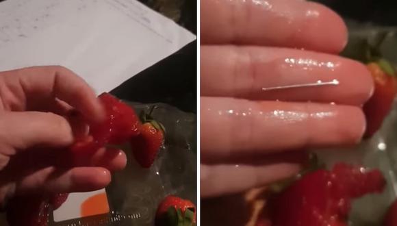Generan alerta por fresas con agujas insertadas (VIDEO)