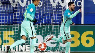 Barcelona, con goles de Messi, Neymar y Suárez, derrota 0-4 al Eibar 