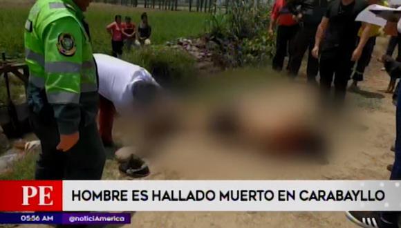 Vecinos del Asentamiento Humano Punchauca dieron aviso a la Policía Nacional tras el hallazgo del cuerpo. (América Noticias)