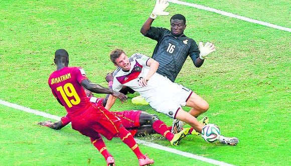 Gran empate 2-2
Alemania-Ghana