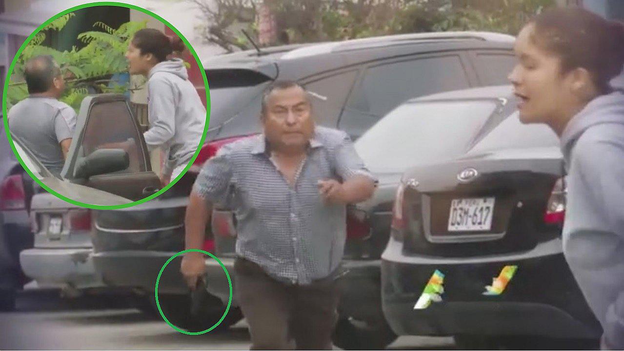 ​Policía en retiro amenaza con pistola en mano a su ex solo porque le pidió la pensión de su hijo (VIDEO)