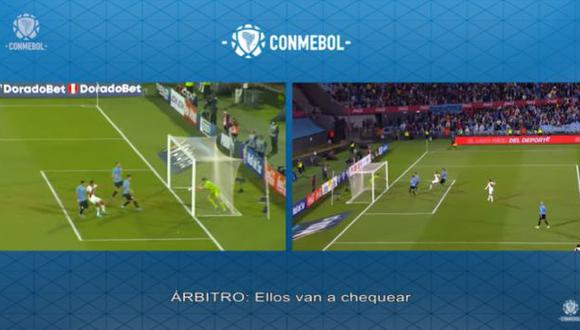 Conmebol dio a conocer el audio del VAR sobre polémica en Perú vs. Uruguay. (Captura: Conmebol)