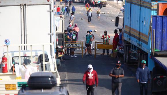Ica: La apertura de la Panamericana Sur es “solamente es una tregua humanitaria para el tránsito vehicular. Nosotros no estamos levantando la huelga”.(Hugo Curotto / @photo.gec)