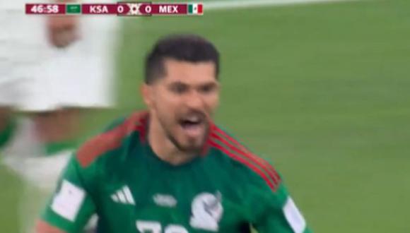 Gol de Henry Martín para el 1-0 de México vs. Arabia Saudita. (Captura: DirecTV Sports)