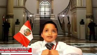 Niño se viraliza con su Mensaje a la Nación por Fiestas Patrias como si fuera el presidente | VIDEO