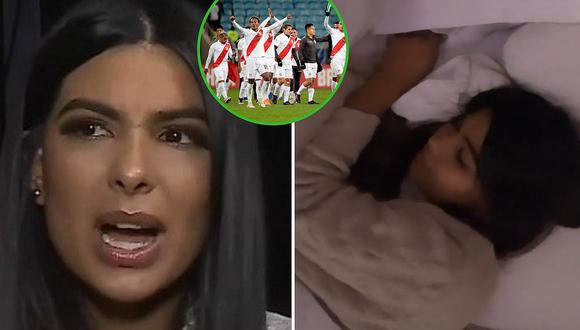 Ivana Yturbe se quedó dormida en pleno partido de Perú: "creo que no le gusta"│VIDEO