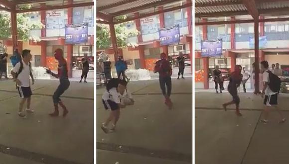 'Spiderman' sorprende con pasos al ser retado a bailar "La Chona" (VIDEO)