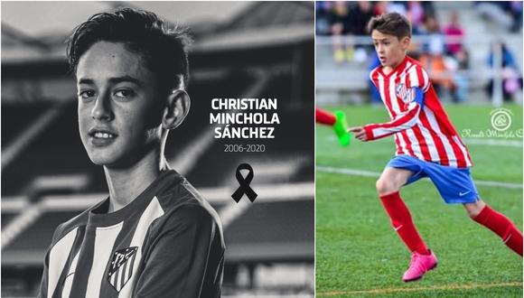 Christian Minchola, de padre peruano, falleció este sábado, según anunció Atlético de Madrid. (Fotos: Atlético de Madrid / Tomada del Twitter 'De Sangre Peruana')