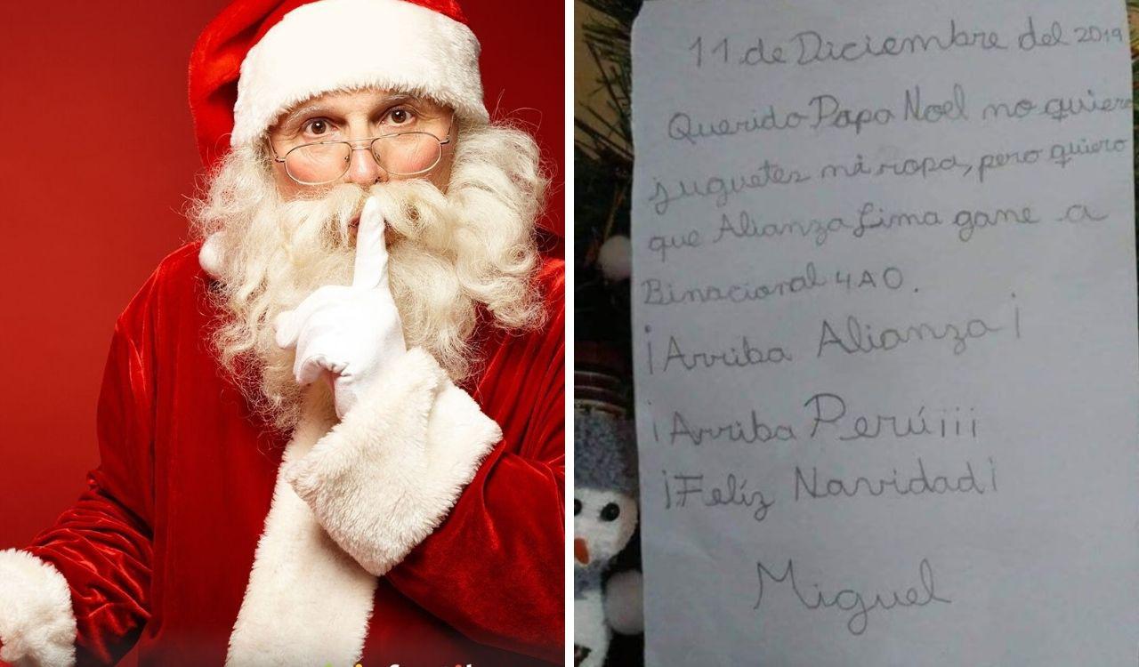 Niño le escribe a Papá Noel