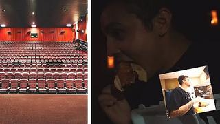 Youtubers registraron momento en el que entraron con pollo a la brasa a cines de Lima 