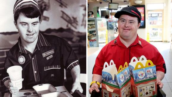 Hombre con síndrome de down se retira de su trabajo en conocido restaurante luego de 32 años (FOTOS)