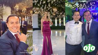 Brunella Horna y Richard Acuña se lucen en la boda del excongresista José Luna Morales: “felicidades” | VIDEO